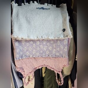 Hollister Unworn rouched tube tops Hollister  M-white M-lavender L-pink